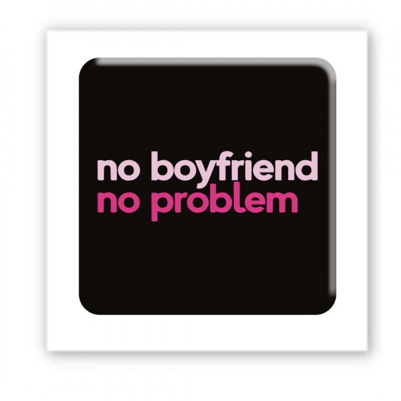 Стикер 3D Motivation black Collection (No boyfriend-no problem)