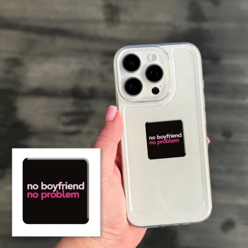 Фото Стикер 3D Motivation black Collection (No boyfriend-no problem) в магазине vchehle.ua