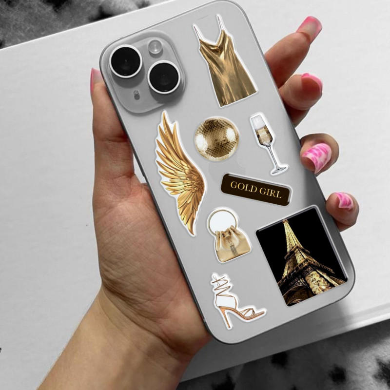 Фото Стикер-набор 3D XXL (Golden Glam (11 pcs)) на vchehle.ua