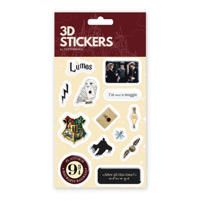 Стикер-набор 3D XXL (Harry Potter Designs (13 pcs))