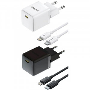 СЗУ Baseus Palm Fast Charger PD20W (1USB-C) + кабель Type-C to Lightning (E01164)