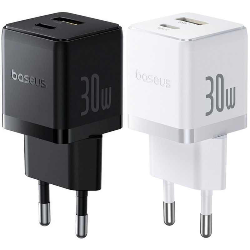 СЗУ Baseus Palm Fast Charger PD30W+QC3.0 (1USB-A/1C) (P1011160A)
