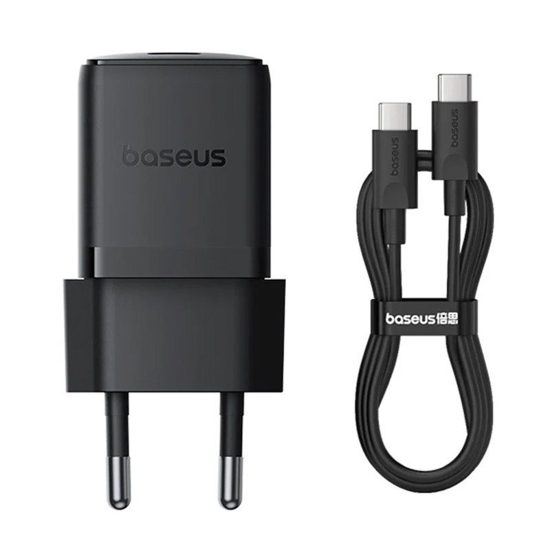 СЗУ Baseus Palm Fast Charger PD30W (1USB-C) + кабель Type-C to Type-C (P10111605113-01) (Cluster Black)