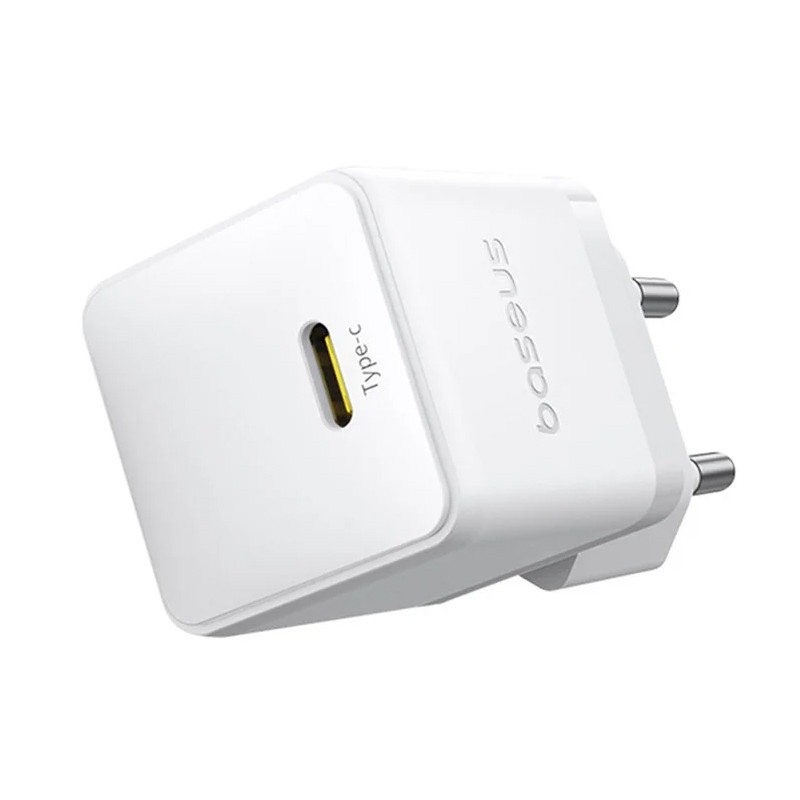 Фото СЗУ Baseus Palm Fast Charger PD30W (1USB-C) + кабель Type-C to Type-C (P10111605113-01) (Moon White) в магазине vchehle.ua