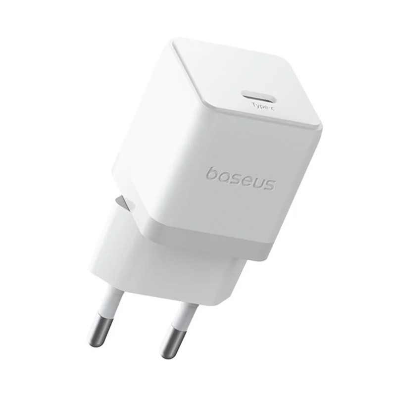 СЗУ Baseus Palm Fast Charger PD30W (1USB-C) + кабель Type-C to Type-C (P10111605113-01) (Moon White) в магазине vchehle.ua