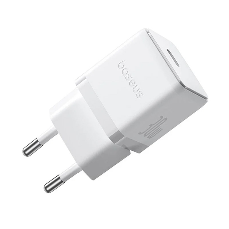 Купить СЗУ Baseus Palm Fast Charger PD30W (1USB-C) + кабель Type-C to Type-C (P10111605113-01) (Moon White) на vchehle.ua