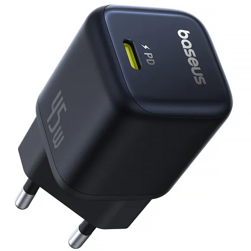 Фото СЗУ Baseus PicoGo GaN Fast Charger 45W (1USB-C) (P10176800) (Cosmic Black) на vchehle.ua