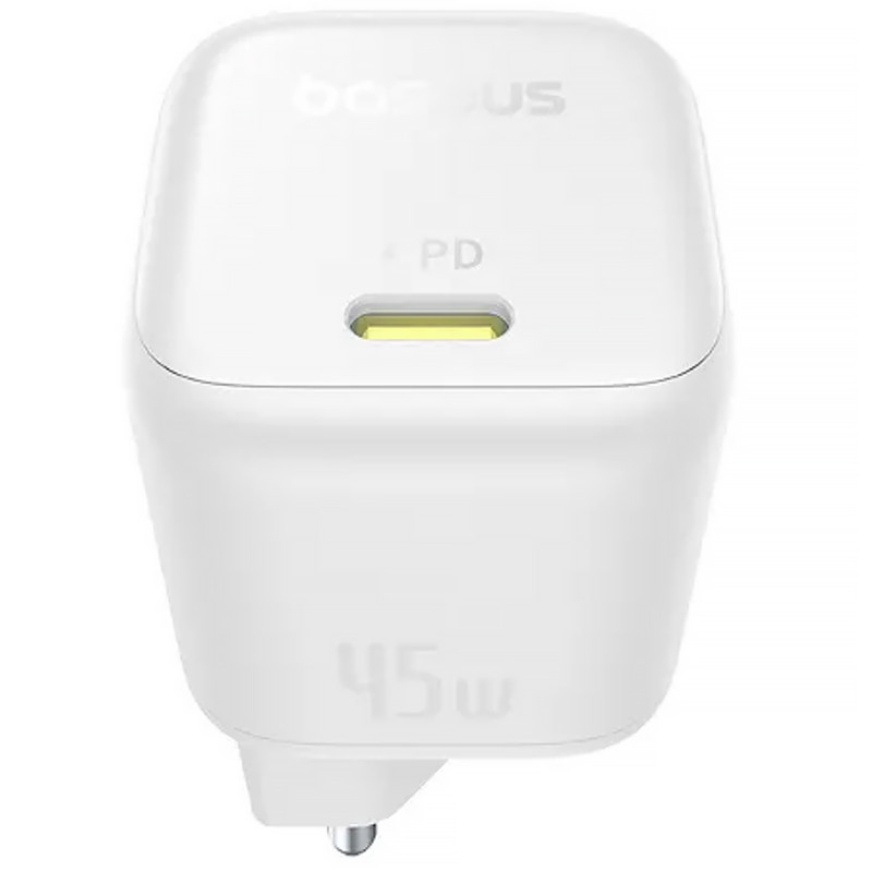 Фото СЗУ Baseus PicoGo GaN Fast Charger 45W (1USB-C) (P10176800) (Moon White) в магазине vchehle.ua