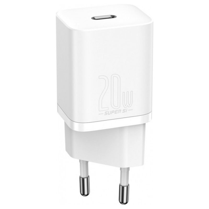 СЗУ Baseus Super Si Quick Charger PD20W (1USB-C) (CCSUP-B) (Белый)