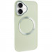 TPU чехол Bonbon Metal Style with Magnetic Fit для Apple iPhone 16 (6.1") (Белый / White)