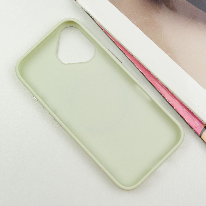 Фото TPU чехол Bonbon Metal Style with Magnetic Fit для Apple iPhone 16 (6.1") (Белый / White) на vchehle.ua