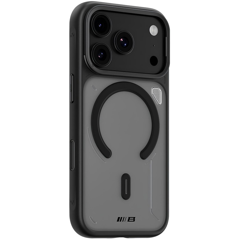 TPU+PC чехол Blueo Frosted Heat Dissip. with Magnetic Fit для Apple iPhone 17 Pro Max /18 Pro Max (6.9") (Черный / Black)