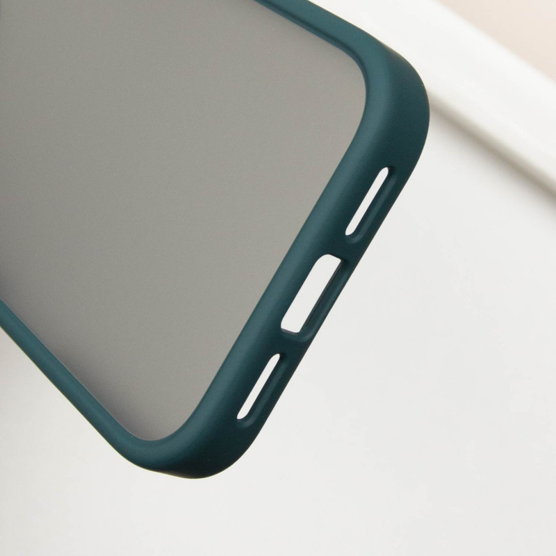 Замовити TPU+PC чохол Metal Buttons на Apple iPhone 16 (6.1") (Зелений / Dark Green) на vchehle.ua