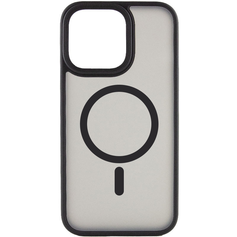 TPU+PC чохол Metal Buttons with Magnetic Fit на Apple iPhone 15 Pro (6.1") (Чорний / Black)