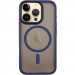 TPU+PC чехол Metal Buttons with Magnetic Fit для Apple iPhone 16 Pro (6.3") (Синий / Navy Blue)