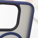 Купить TPU+PC чехол Metal Buttons with Magnetic Fit для Apple iPhone 16 Pro (6.3") (Синий / Navy Blue) на vchehle.ua
