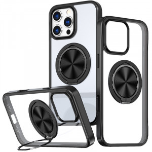 TPU+PC чехол Metal Ring with Magnetic Fit для Apple iPhone 16 Pro (6.3")