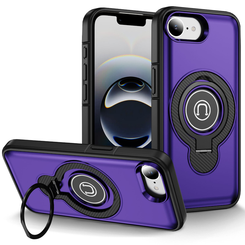 TPU+Textured PC Magnet на Apple iPhone 16e / 17e (6.1") (Purple)