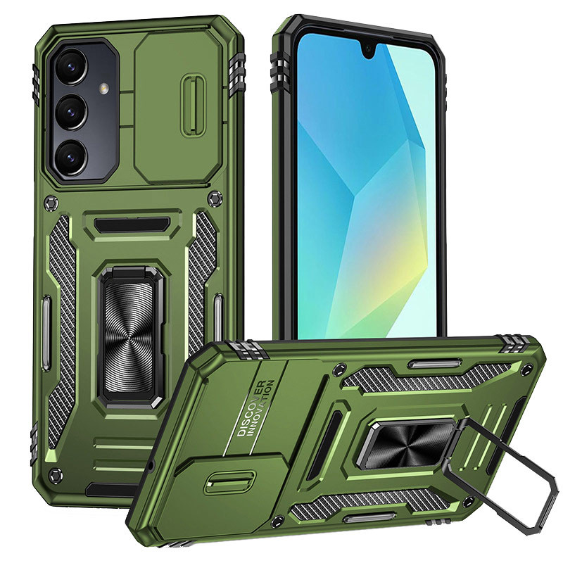 Удароміцний чохол Camshield Army Ring на Samsung Galaxy A37 5G / A36 5G / A56 5G (Оливковий / Army Green)