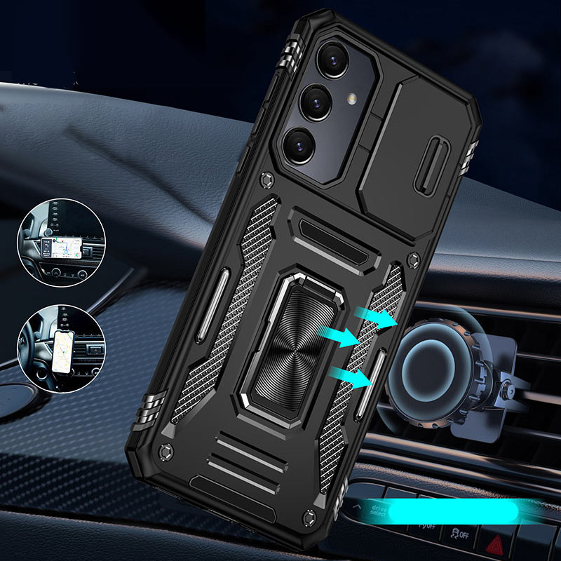 Фото Удароміцний чохол Camshield Army Ring на Samsung Galaxy A37 5G / A36 5G / A56 5G (Чорний / Black) на vchehle.ua