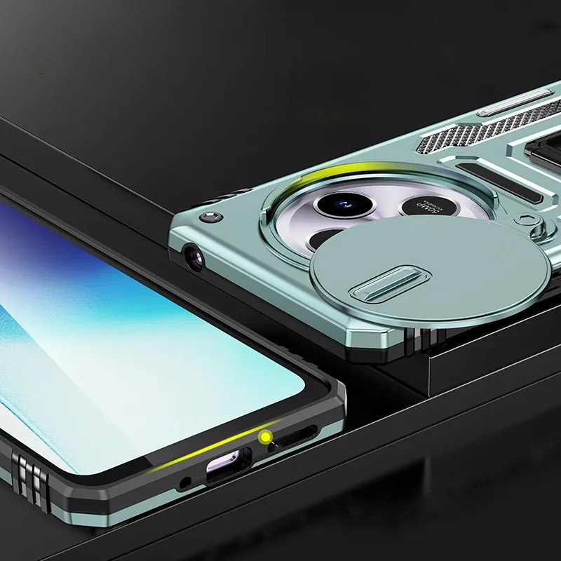 Фото Удароміцний чохол Camshield Army Ring на Xiaomi Redmi 14C / 17C / A4 / Poco C75 (Зелений / Light Green) в маназині vchehle.ua
