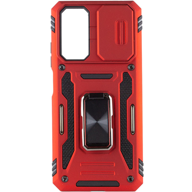 Ударопрочный чехол Camshield Army Ring для Xiaomi Redmi A7 Pro 4G / Poco C81 / C81 Pro (Красный / Red)