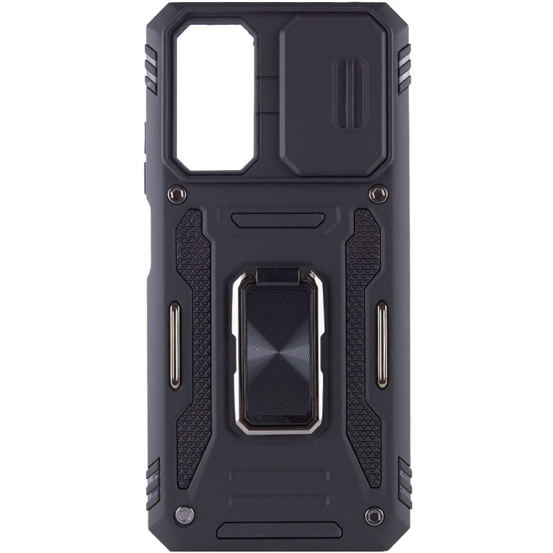Ударопрочный чехол Camshield Army Ring для Xiaomi Redmi A7 Pro 4G / Poco C81 / C81 Pro (Черный / Black)