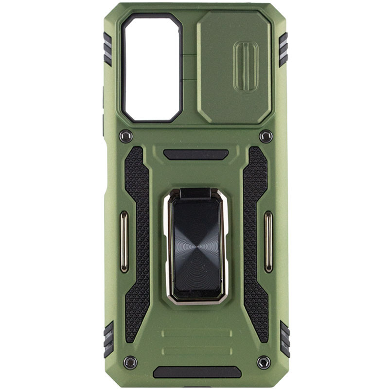 Ударопрочный чехол Camshield Army Ring для Xiaomi Redmi Note 11 (Global) / Note 11S / Note 12S (Оливковый / Army Green) в магазине vchehle.ua