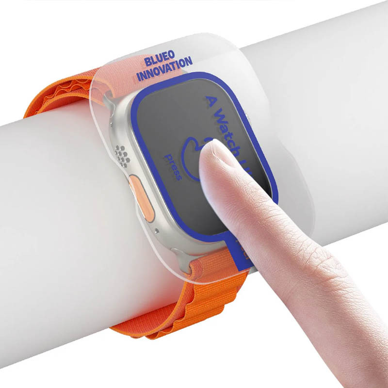Заказать Защитное 2.5D стекло Blueo Corning Gorilla Glass для Apple Watch Ultra 1/2/3/4 49mm (Черный) на vchehle.ua