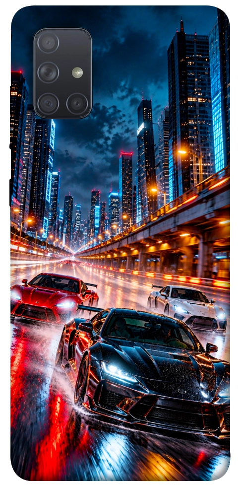 Чехол Night city cars для Galaxy A71 (2020)
