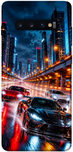 Чехол Night city cars для Galaxy S10 Plus (2019)