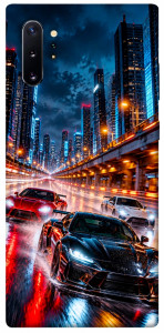 Чехол Night city cars для Galaxy Note 10+ (2019)