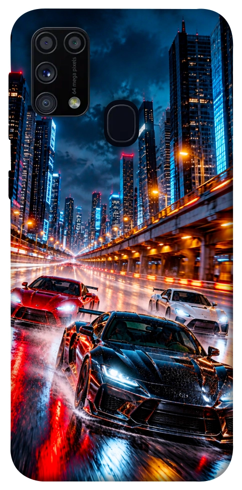 Чехол Night city cars для Galaxy M31 (2020)
