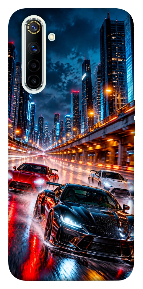 Чехол Night city cars для Realme 6