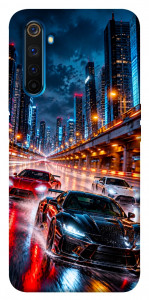 Чохол Night city cars для Realme 6 Pro