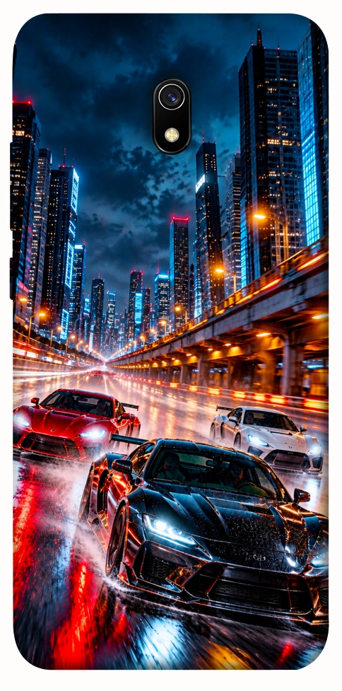 Чохол Night city cars для Xiaomi Redmi 8a
