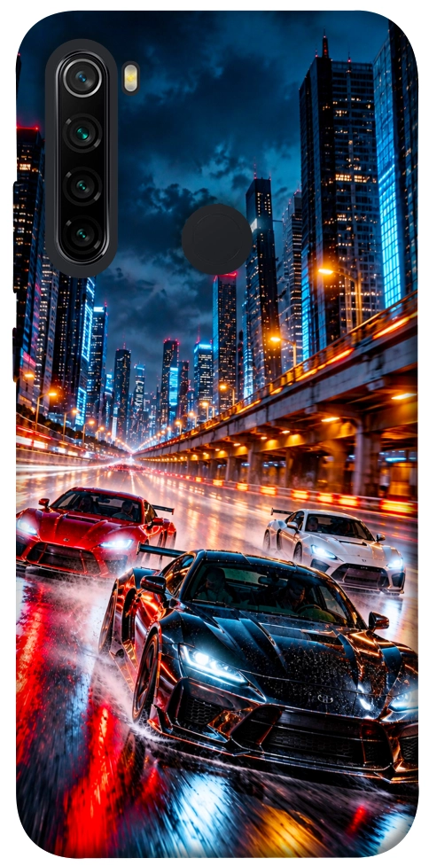 Чохол Night city cars для Xiaomi Redmi Note 8