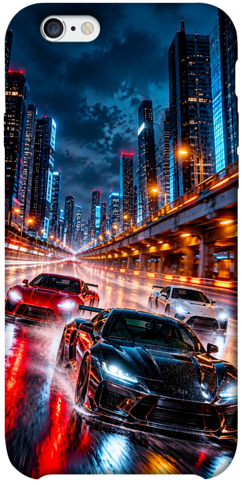 Чехол Night city cars для iPhone 6S Plus