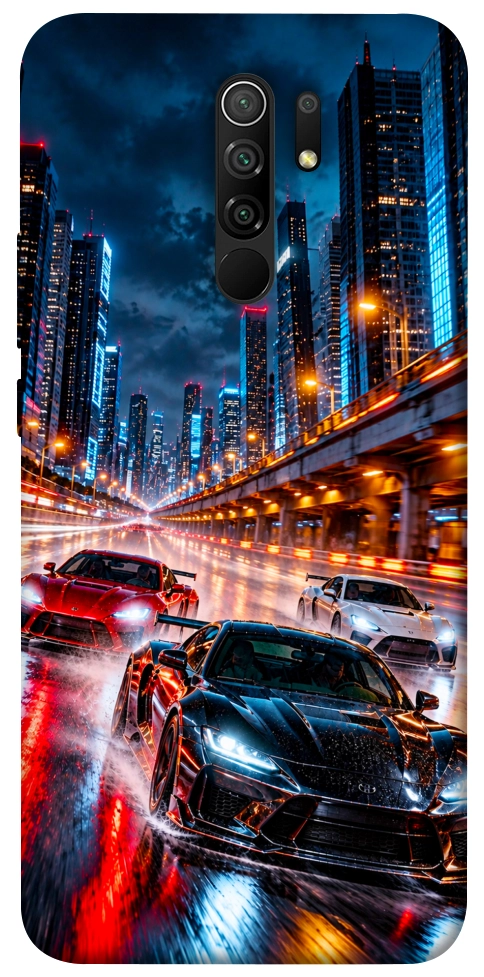 Чехол Night city cars для Xiaomi Redmi 9