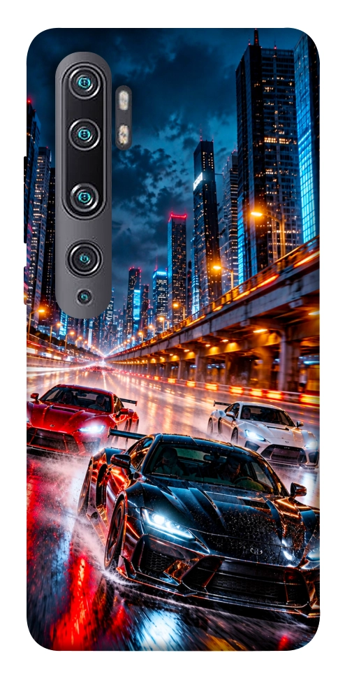 Чохол Night city cars для Xiaomi Mi Note 10