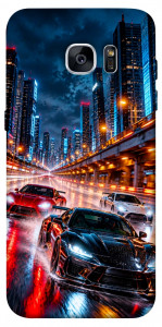 Чехол Night city cars для Galaxy S7 Edge