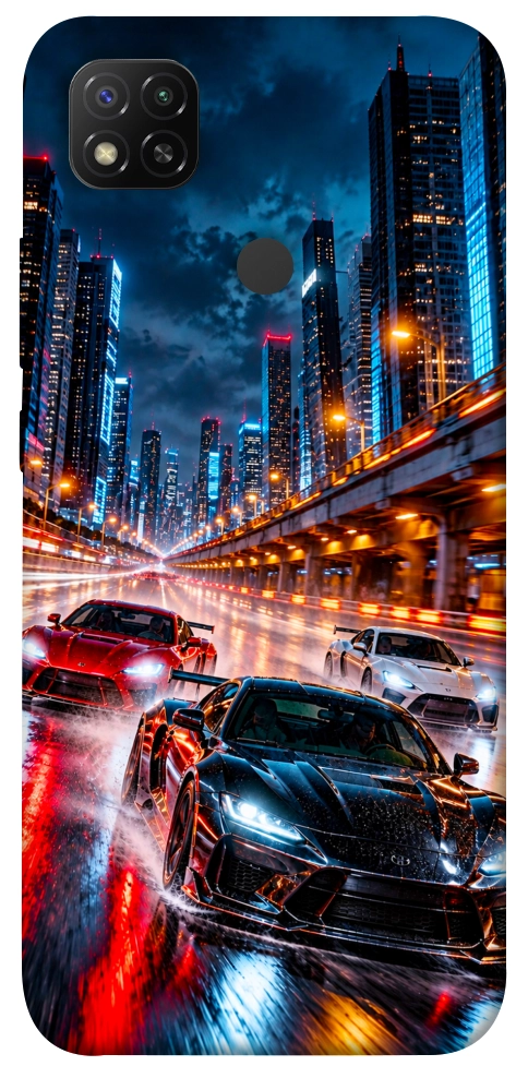 Чехол Night city cars для Xiaomi Redmi 9C