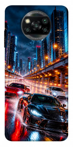 Чехол Night city cars для Xiaomi Poco X3 Pro