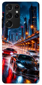 Чехол Night city cars для Galaxy S21 Ultra
