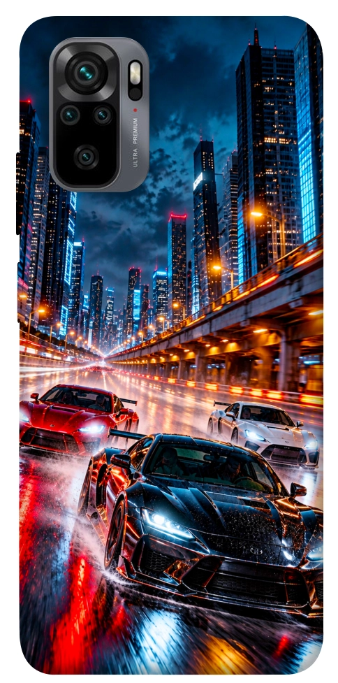 Чехол Night city cars для Xiaomi Redmi Note 10