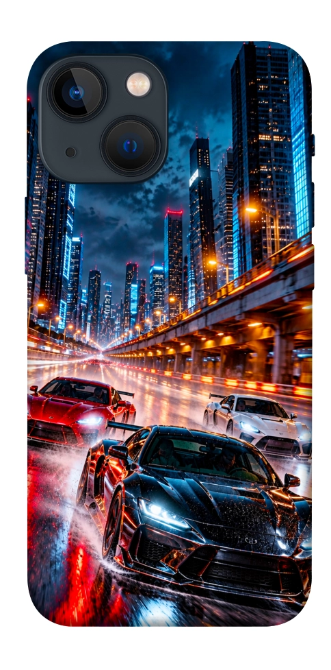 Чехол Night city cars для iPhone 13 mini