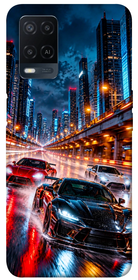 Чехол Night city cars для Oppo A54 4G