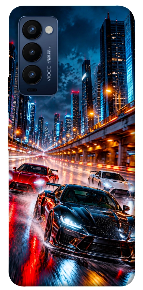 Чохол Night city cars для TECNO Camon 18
