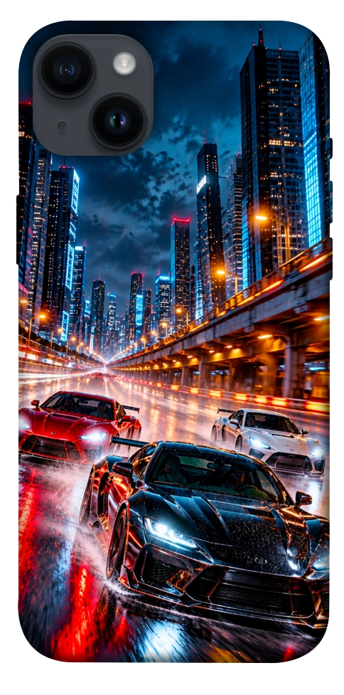 Чохол Night city cars для iPhone 14 Plus