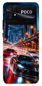 Чохол Night city cars для Xiaomi Poco C40